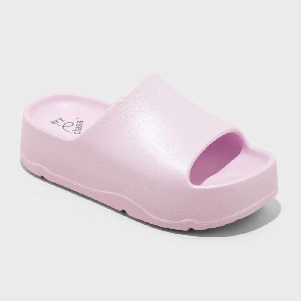 Girls' Edie Platform Slide Sandals – Art Class Purple Size 13 New With Tags